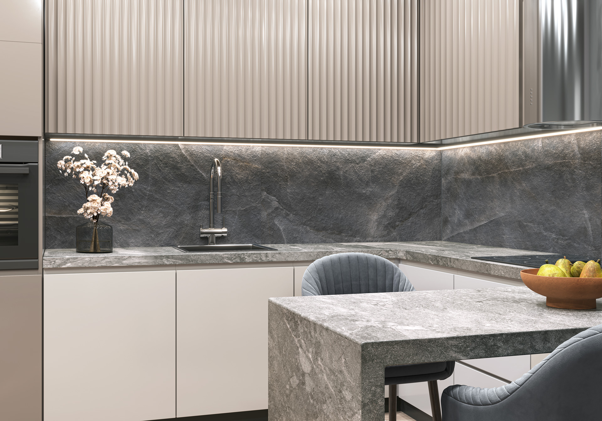 D120245L На пол Salt Beige лаппатированный карвинг 600x1200x9.5 - фото 15