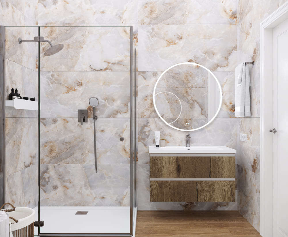 На пол Onyx Magic Brown Серо-коричневый 60х60 - фото 8