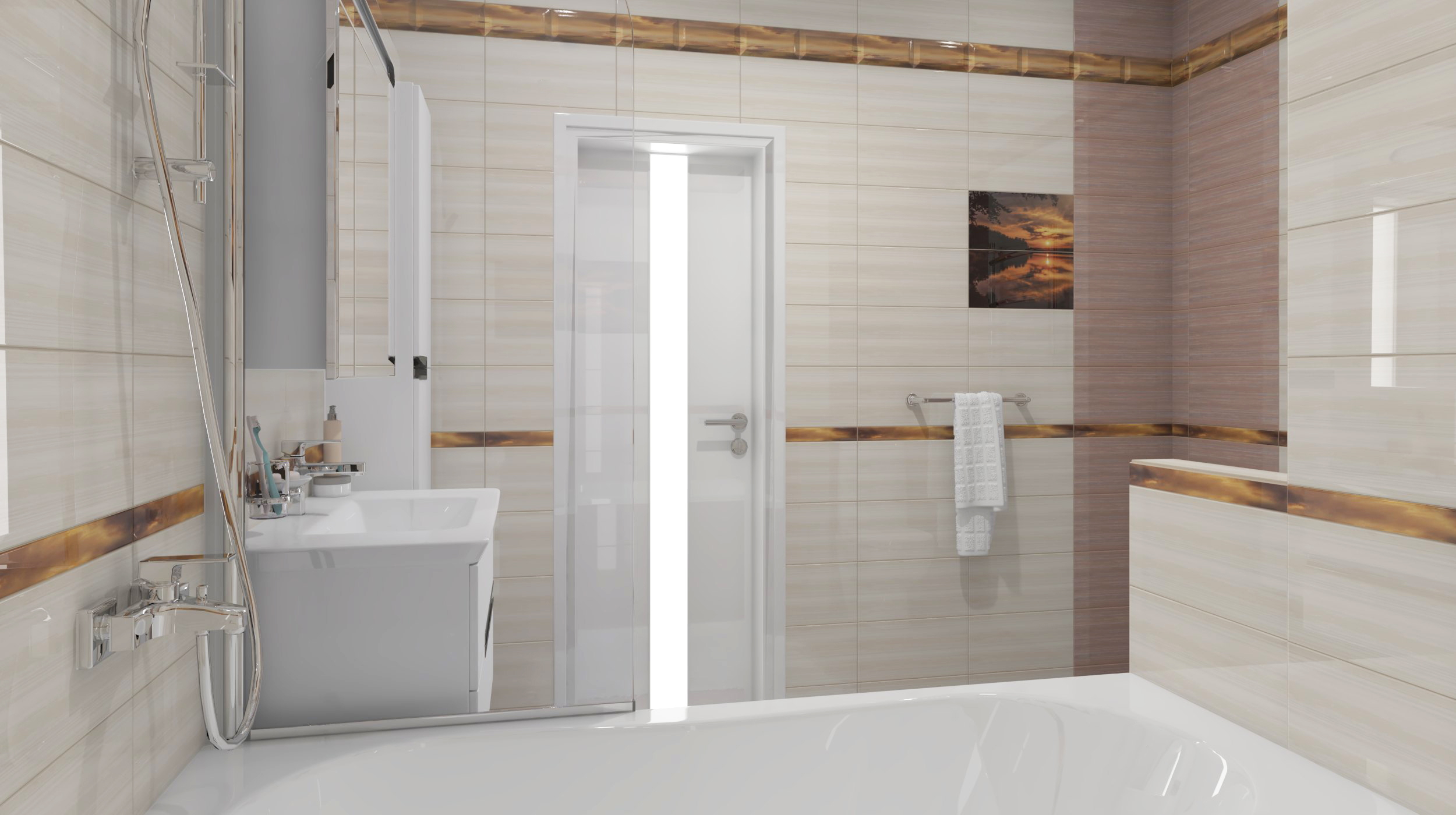 br1020D279-2 Бордюр Home Закат Рельефный 2 - фото 5