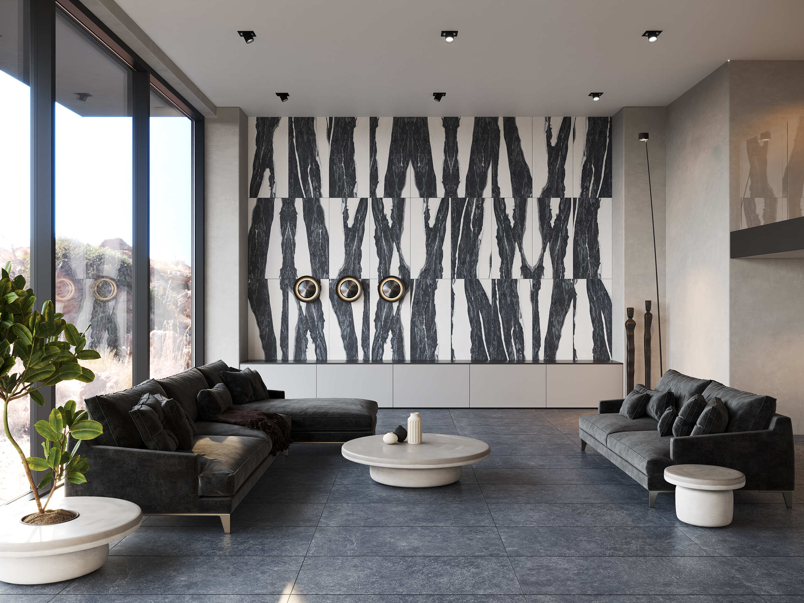 EXM102/NS_R9/60x120x9R/GW На пол Indigo Illusion EXM102 Luna Piena Неполированный Рект. 60x120x9 - фото 8