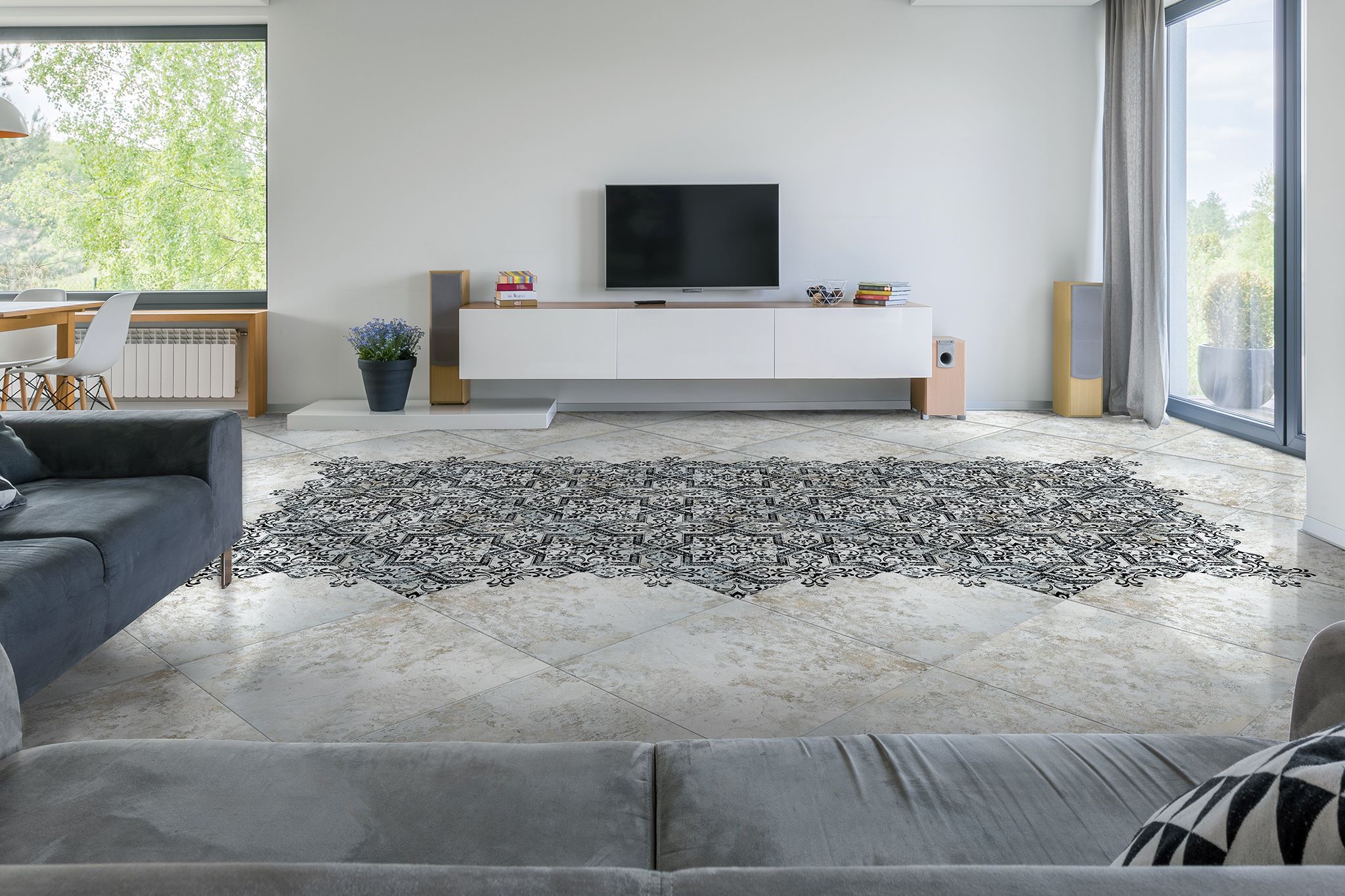 На пол Mindanao Белый 60.8x60.8 - фото 6