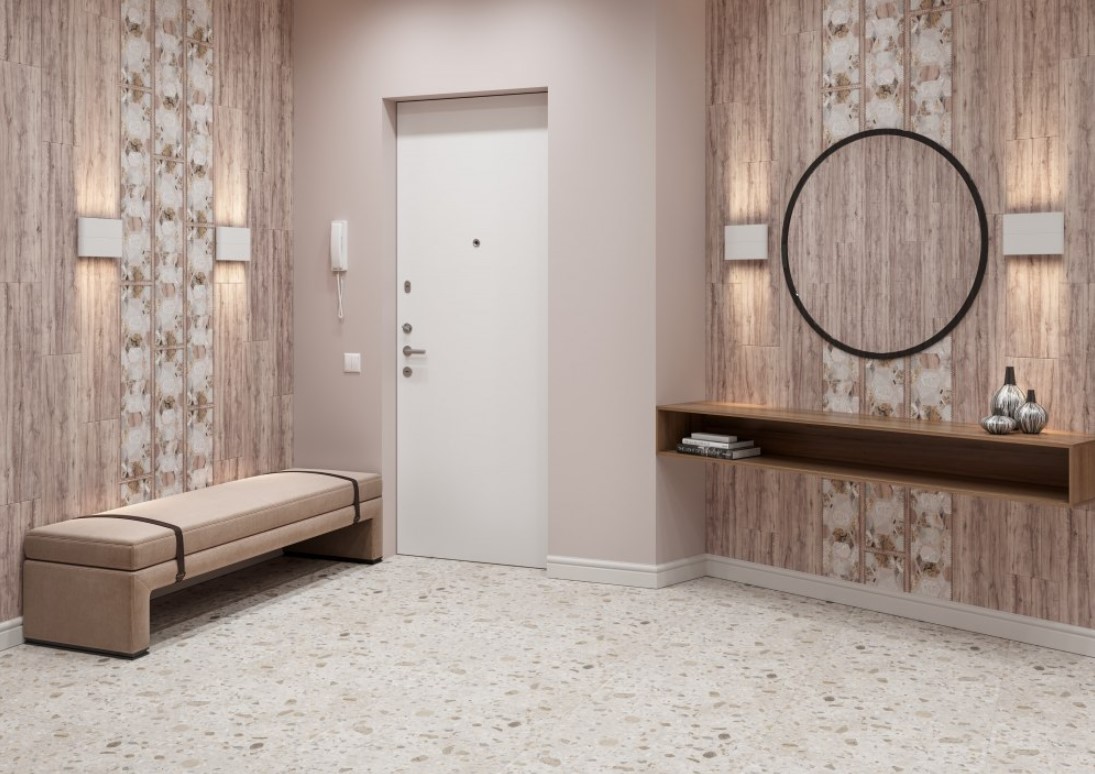 781264 Декор Гексавуд Коричневый светлый микс - фото 2