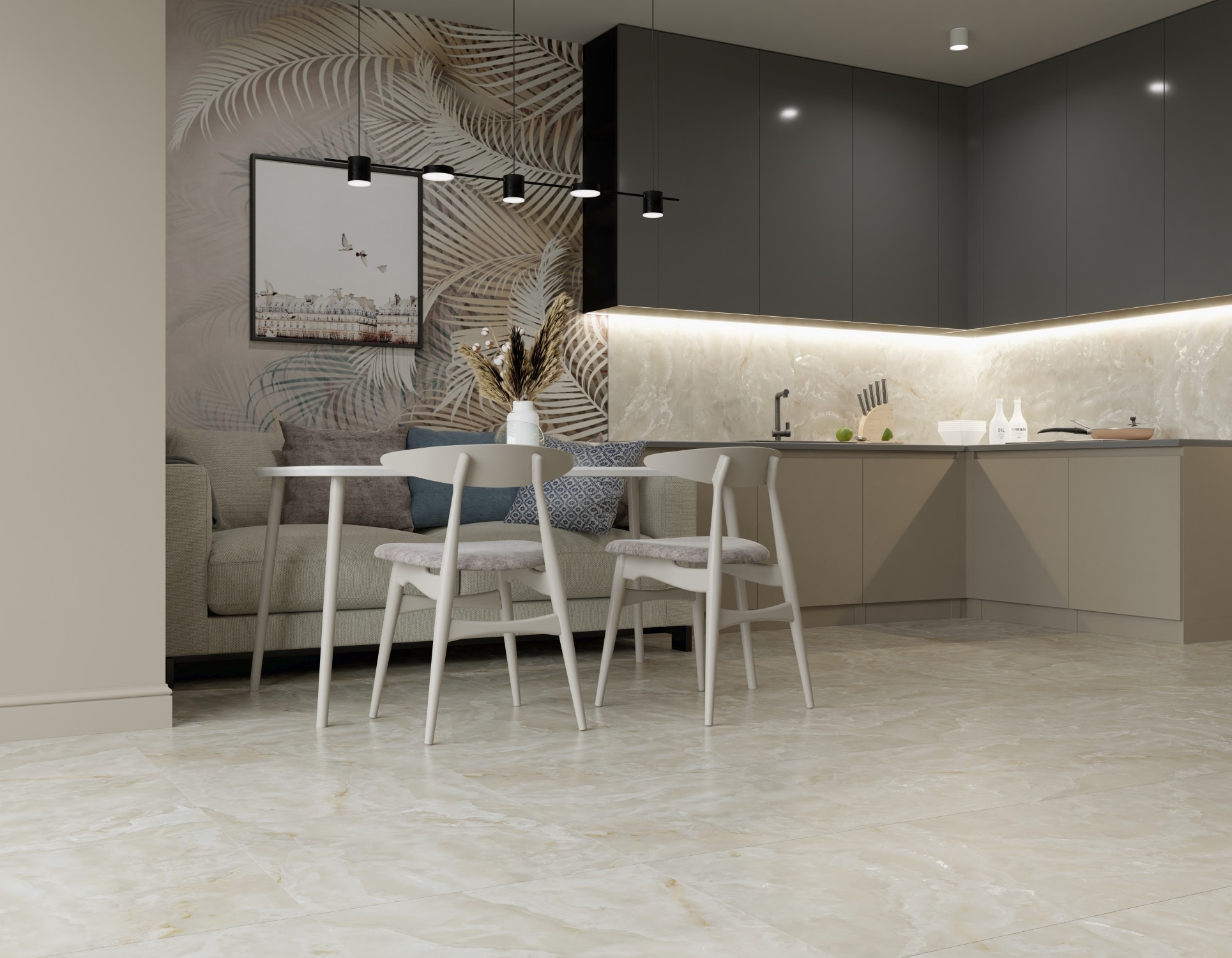 NG102 На пол Эгелла Серый glossy 600x600x9 - фото 6