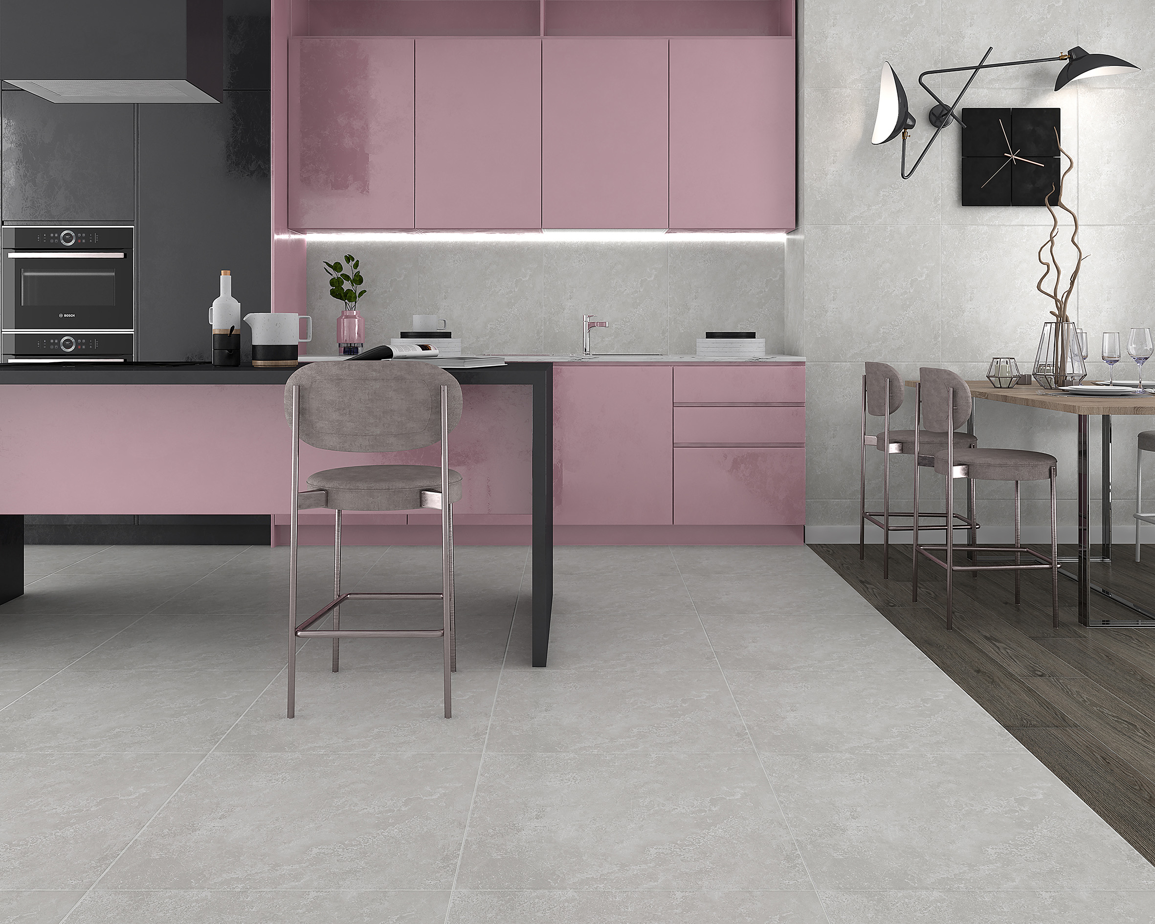 SG645520R На пол Zircon Zircon Керамогранит светло-серый обрезной 60х60 - фото 4