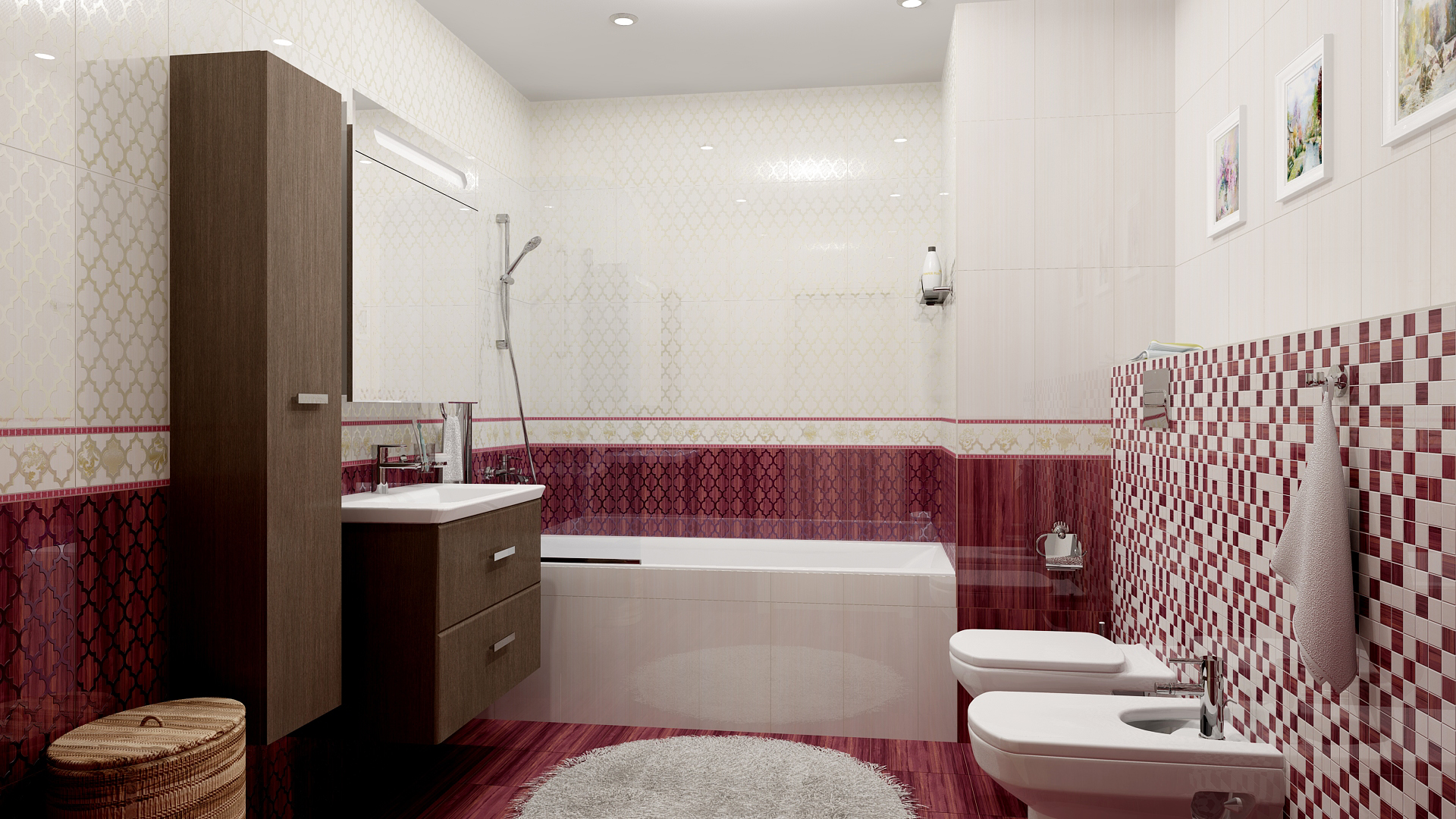 Декор Buhara Dec. Бордо - фото 5