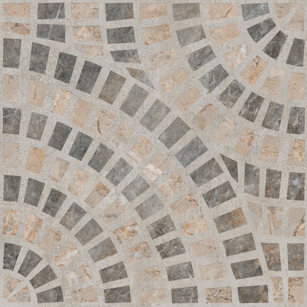 K949793LPR01VTE0 Декор Marble-X Marble-Beton Круговой Темный Лаппато R9 Ректификат 60х60 - фото 3