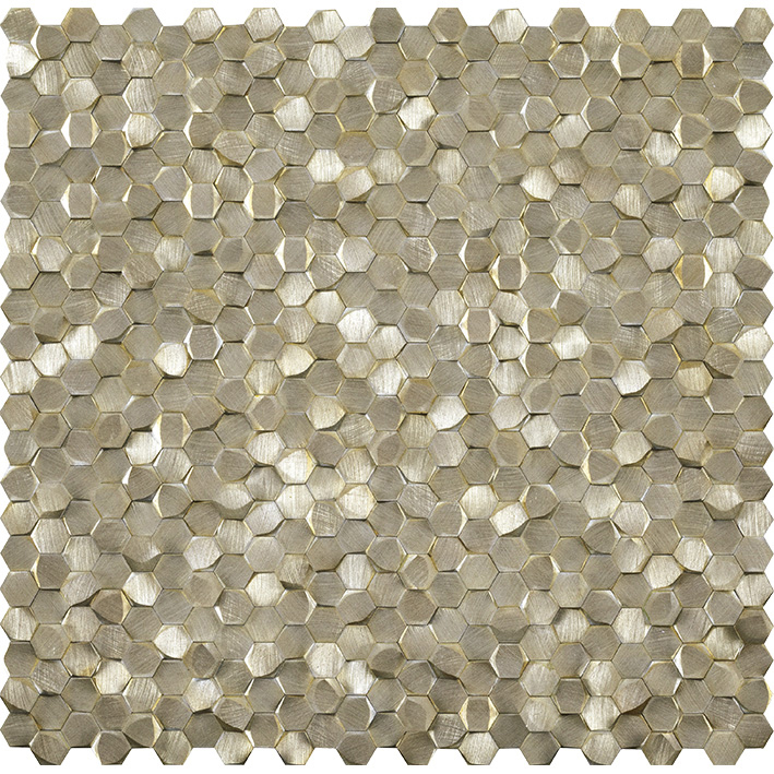 L244008731 Настенная Gravity Aluminium 3D Hexagon Gold 30.7x30.1