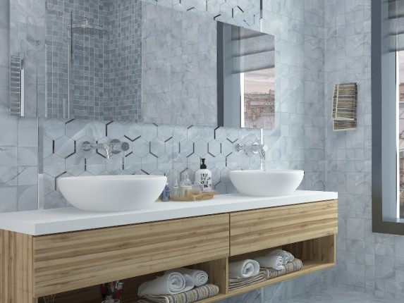 921659 На стену Onice Blu Синяя Rel - фото 2