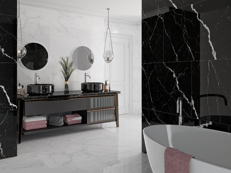 054.961.0215.09564 На пол Cr. Lux Deva Nero 6mm Pol Rett 120x280 - фото 4