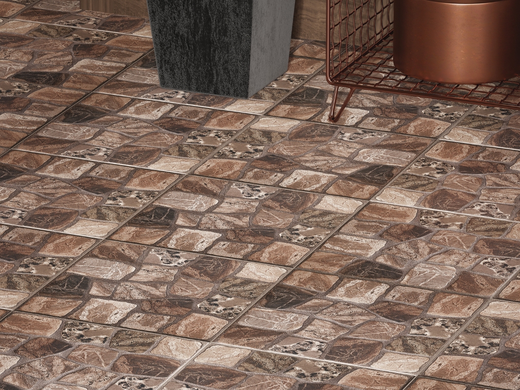 17283 На пол Vilio Brown коричневый рельеф 29.8x29.8 - фото 14