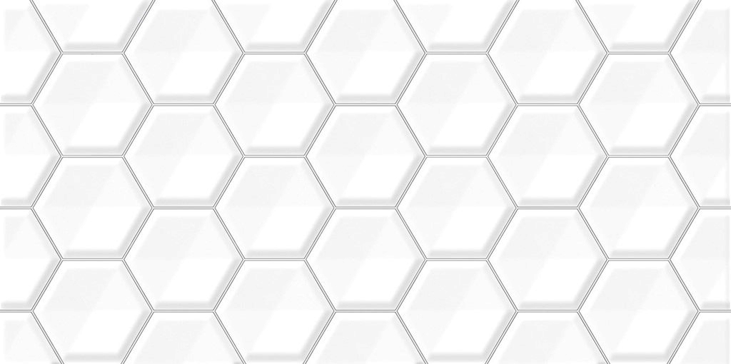 TWU09BLB010 На стену Bilbao Белая Hex Рельеф
