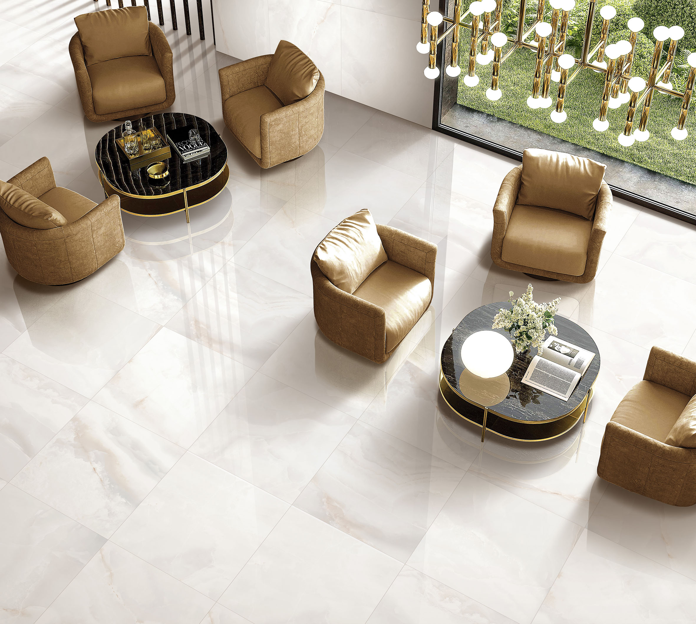 На пол Oniх Blanco Полированный 60 - фото 3