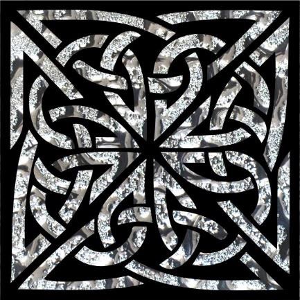 Декоративная вставка Напольные вставки Левадия платина 8х8