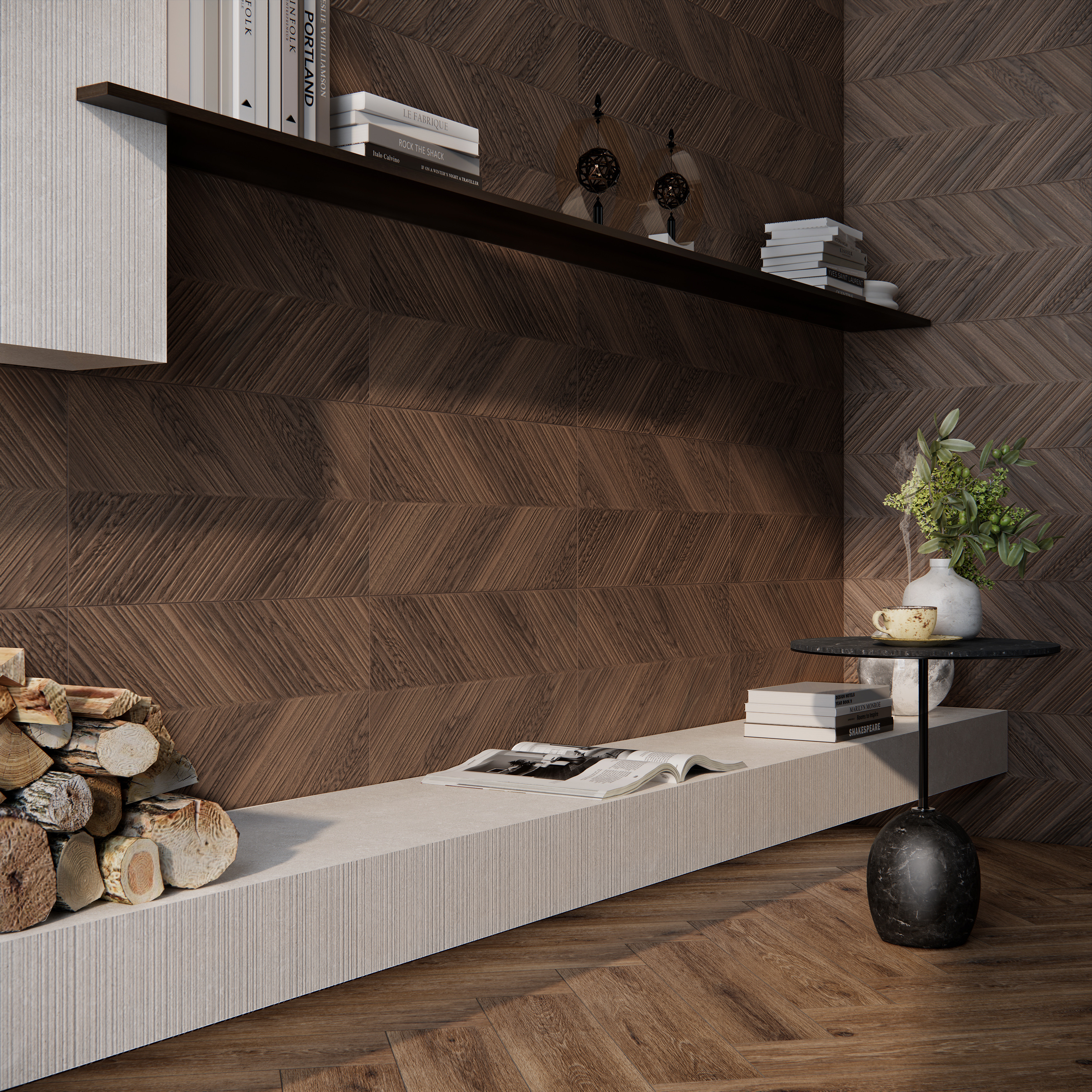 4810531166962 На стену Клен/Maple Белый Шеврон Матовый 30x60 - фото 8