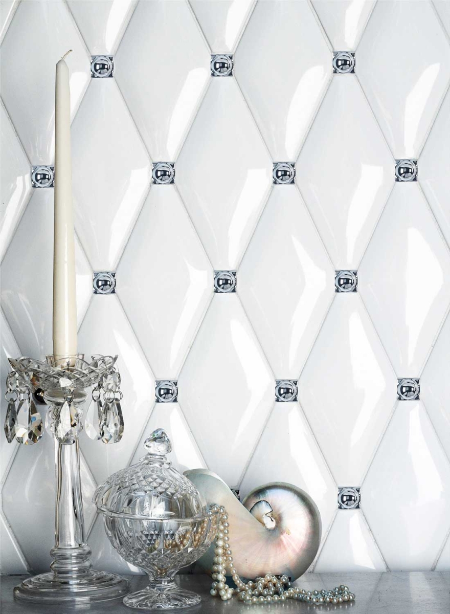 ADNE8016 Декоративная вставка Rombos Taco Esfera Blanco Z 2х2 - фото 9