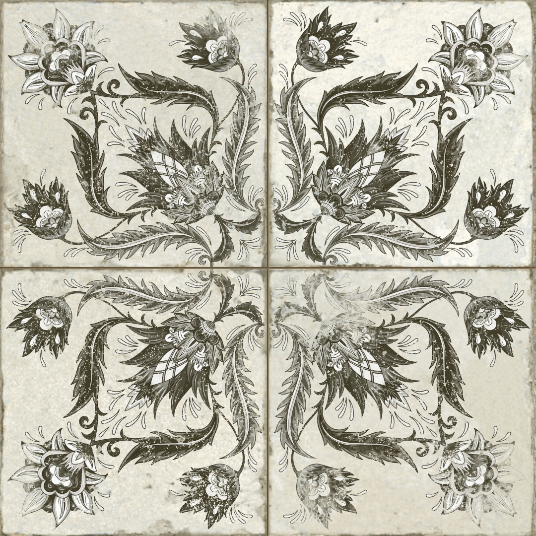 39368 На пол FS Ivy Black 45x45x0.95 - фото 9