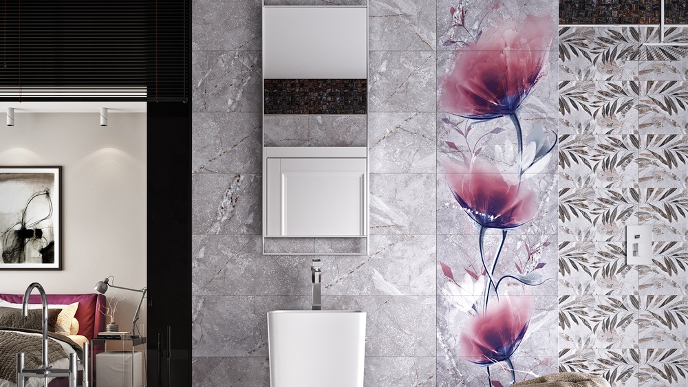 07-00-5-18-00-06-1421 Декор Барбадос Серый Листья 2 - фото 3