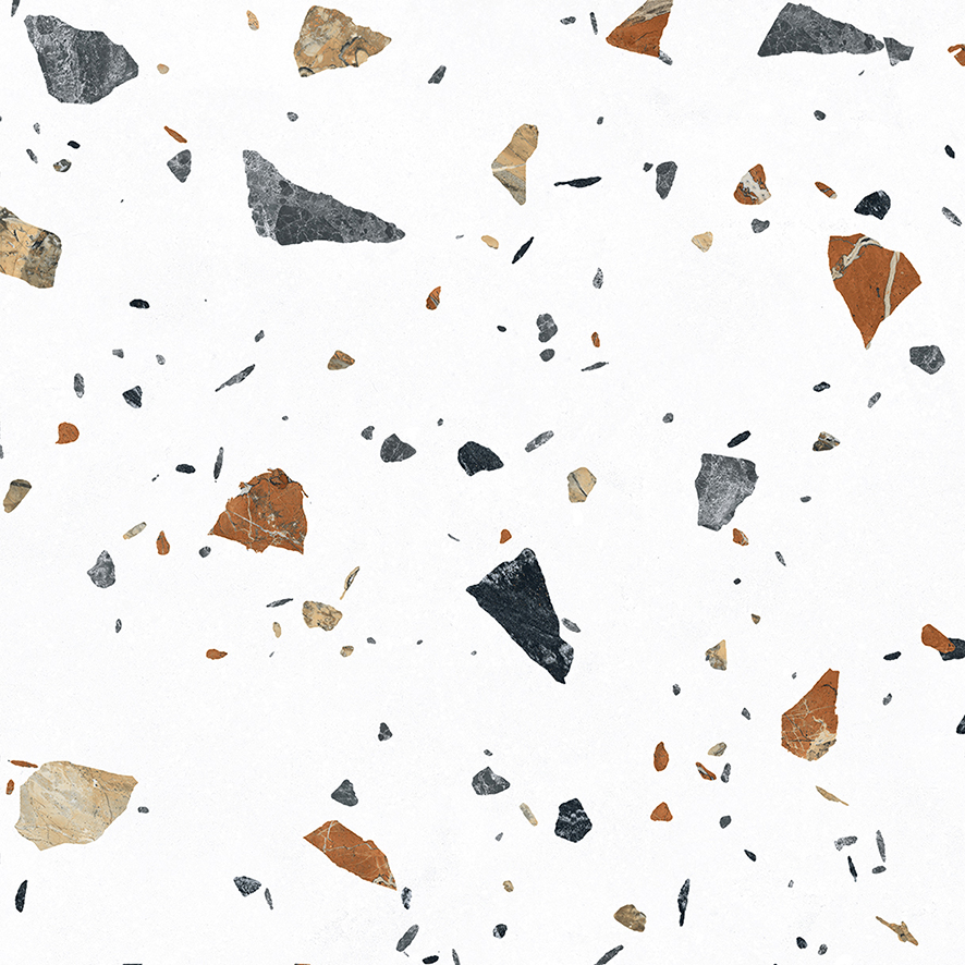 На пол Terazzo Bianco Цветной матовый карвинг 60х60 - фото 7