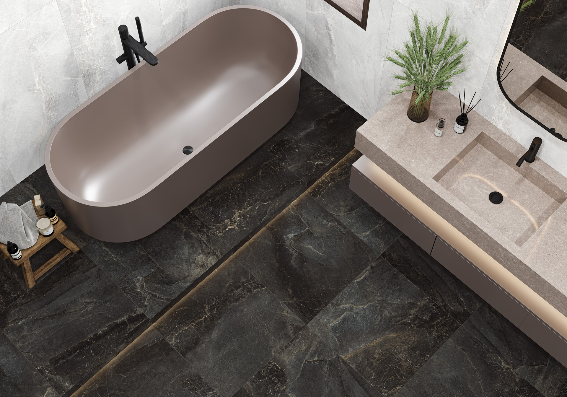 D120254L На пол Infinity Dark лаппатированный 1200x600x9.5 - фото 16