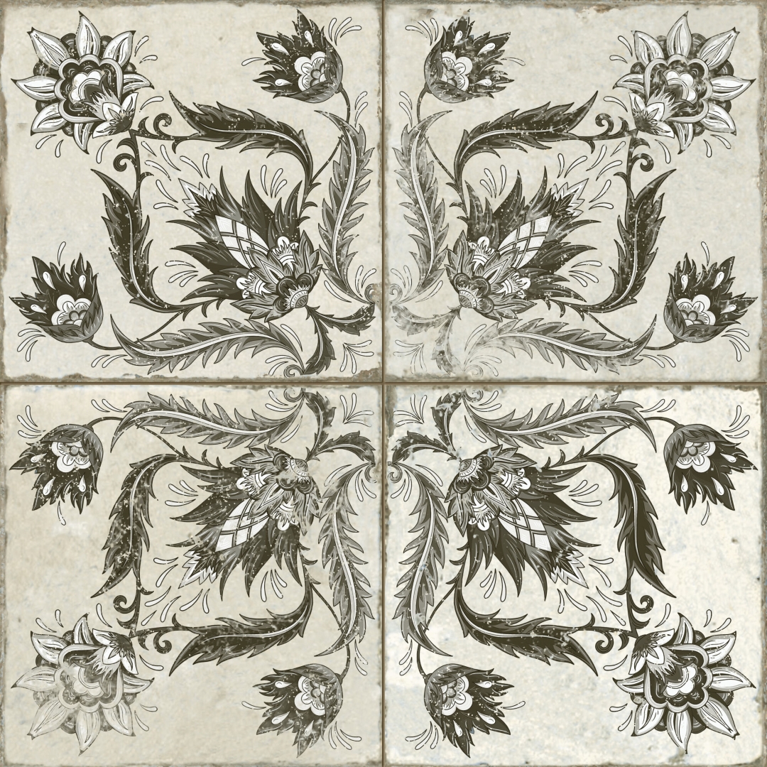 39368 На пол FS Ivy Black 45x45x0.95