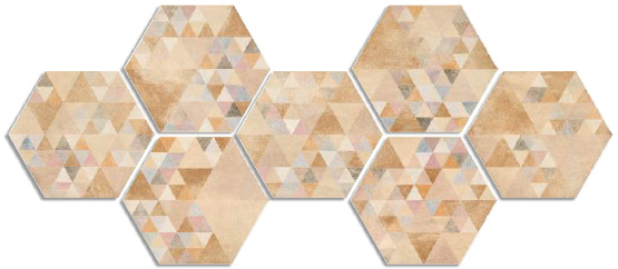 Декор Laverton Hexagono Benenden Multicolor 23x266 - фото 3
