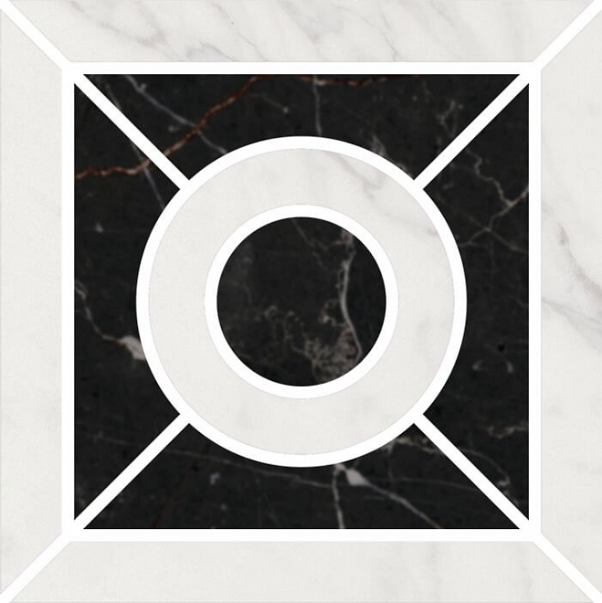 ID93 Декоративная вставка Фрагонар Ins. Наборный белый 9.9x9.9