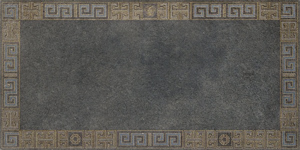 261343 Декор Greek Cassettone Antracite Oro