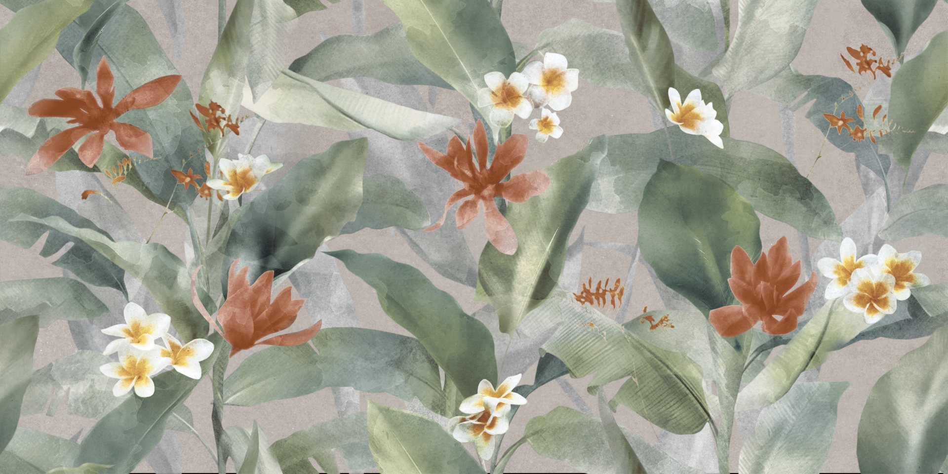 17646 На стену Floresta Джунгли многоцветный ректификат 60x120 - фото 4