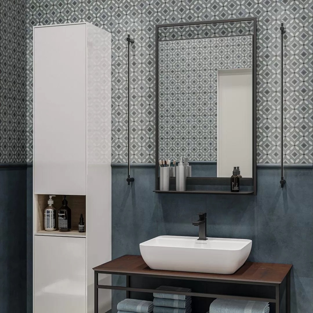 KM6060G0811R На пол Про Чементо Синий матовый обрезной 60х60x0.9 - фото 36