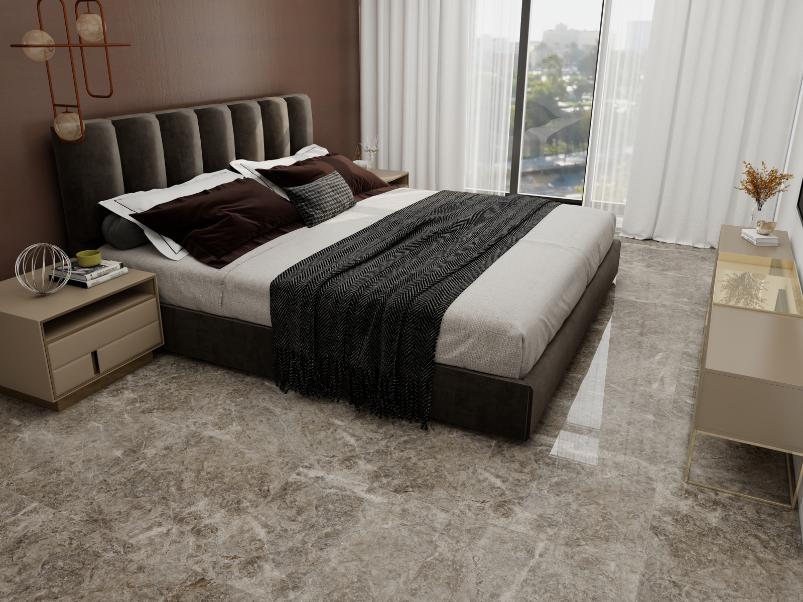 На пол Rudra 8001 Natural Glossy 60x60 - фото 8