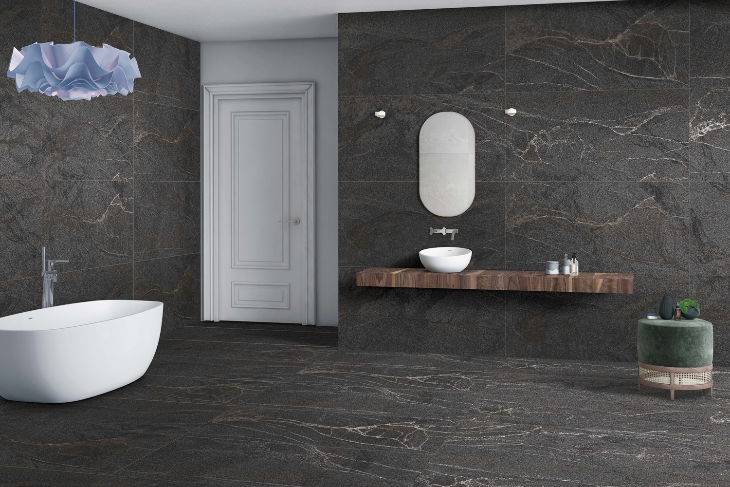 На пол Alexandria Nero Sugar Carving 60x120 - фото 5