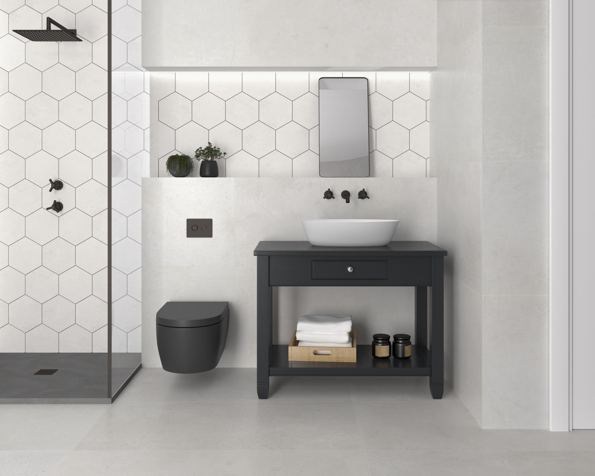 188907 На пол Zement Ivory 90x90 - фото 24