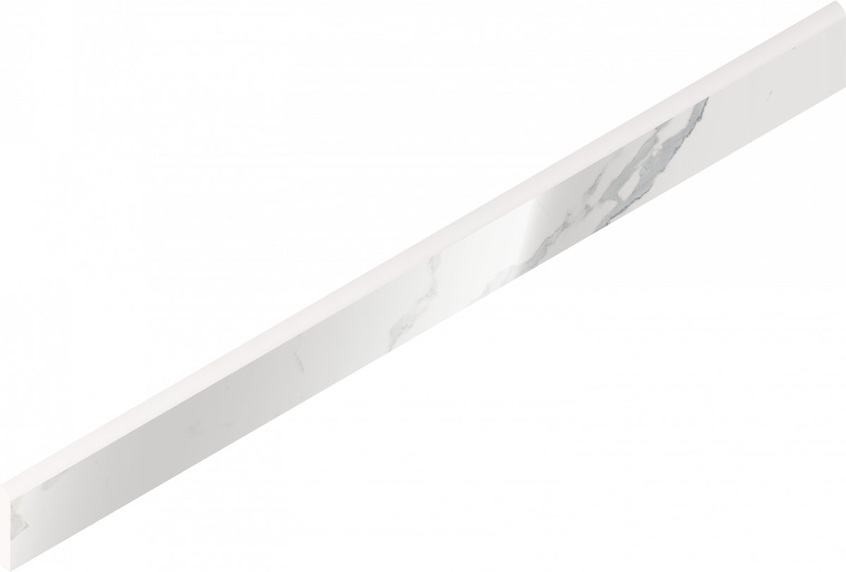 610130007472 Плинтус Stellaris Statuario White Battiscopa Lux 7.2x80