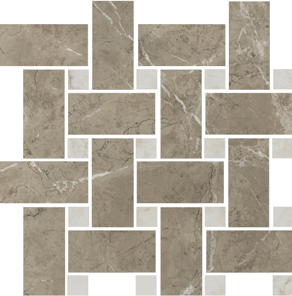 T038/SG6541 На пол Серенада Мозаичный Бежевый Темный Лаппатированный 32x32 - фото 2