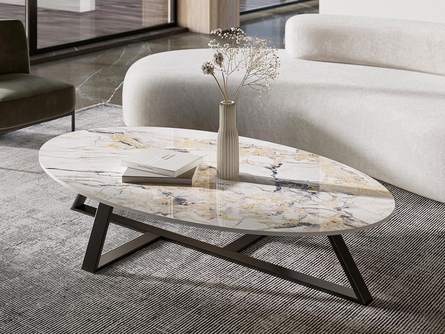 На пол Polished Metalyn Beige Elegance 120х120 - фото 22