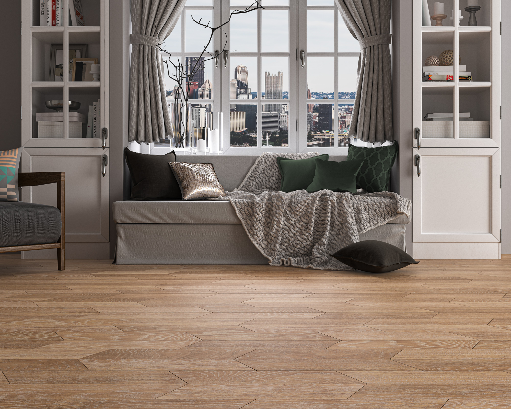 На пол Ancona Chevron Chocolat 8x40 - фото 6