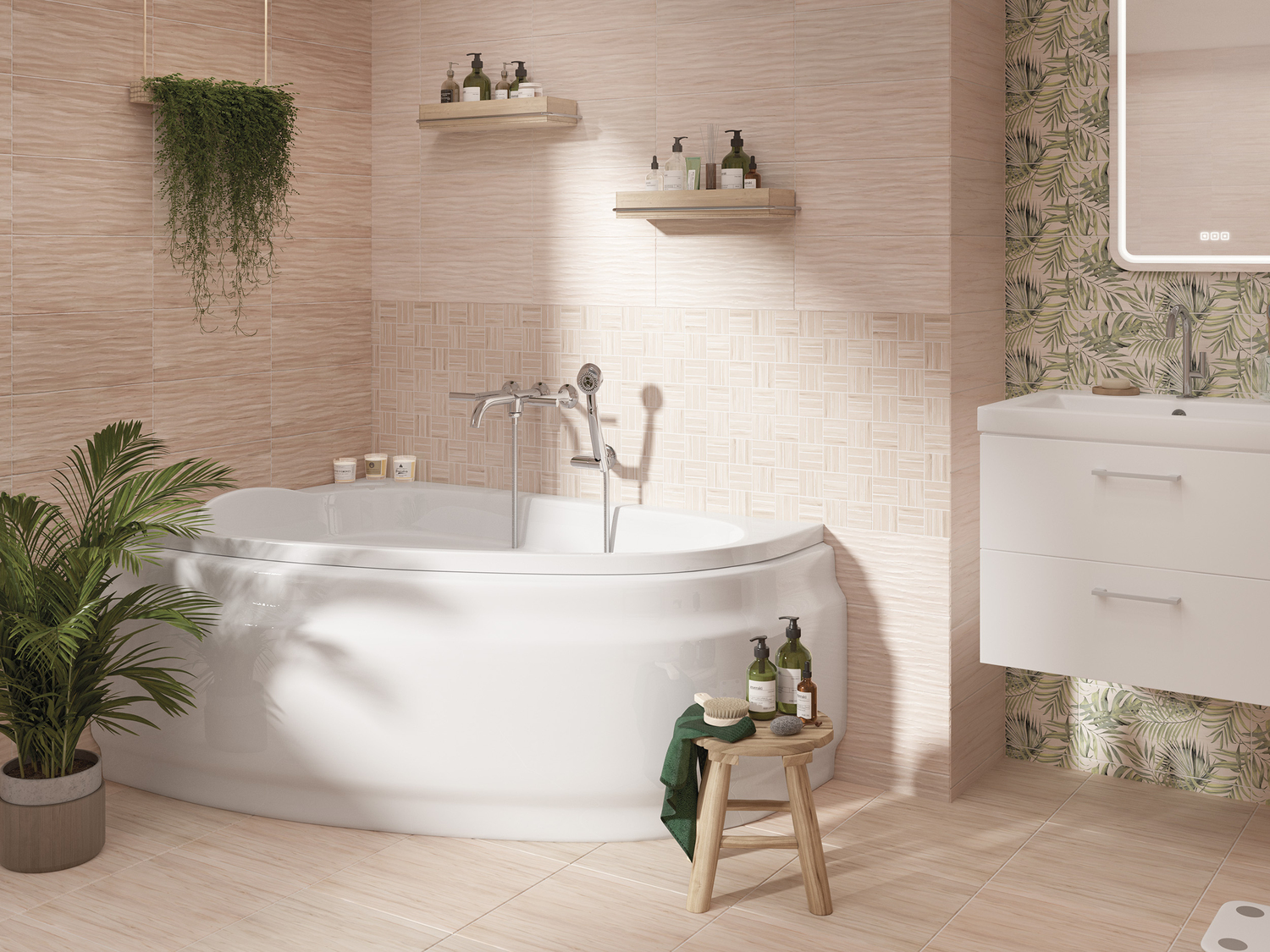 BNG012D На стену Botanica Бежевая Рельеф - фото 4