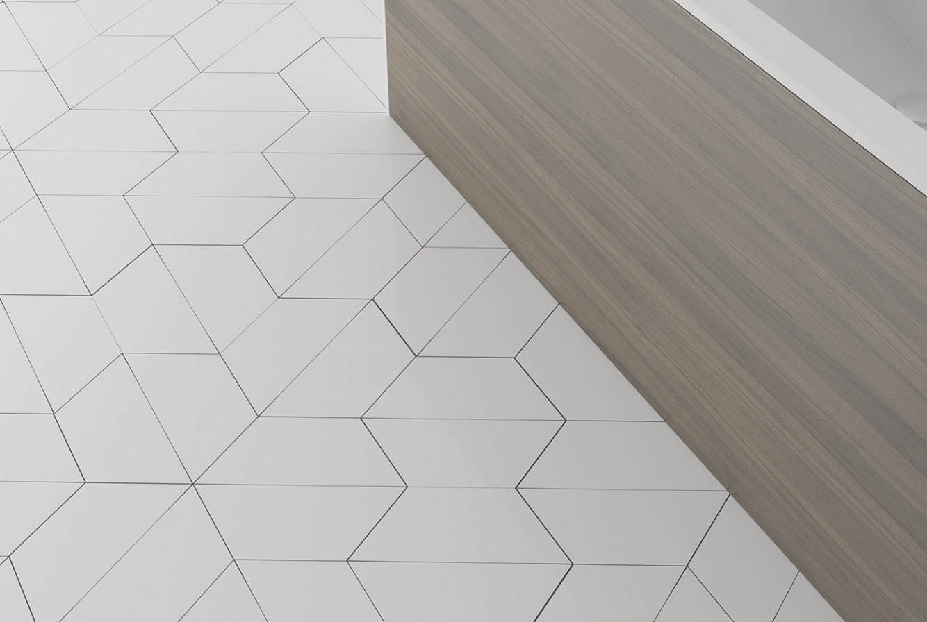114035 Напольный Floor Tiles Triangle Ice White Matt - фото 17