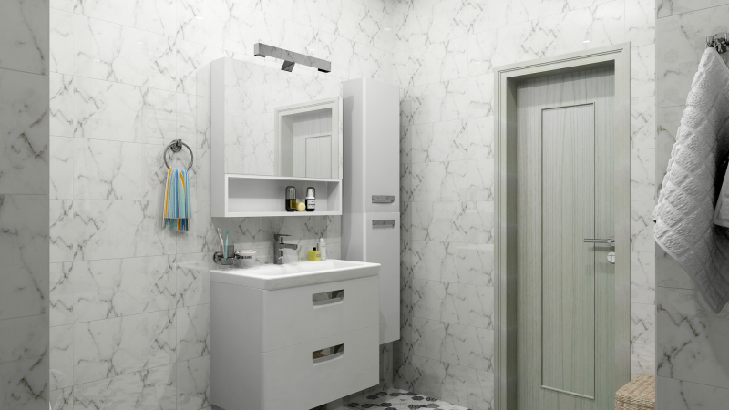 1045-0115 На стену Каррарский Мрамор Белая 25х45 - фото 6