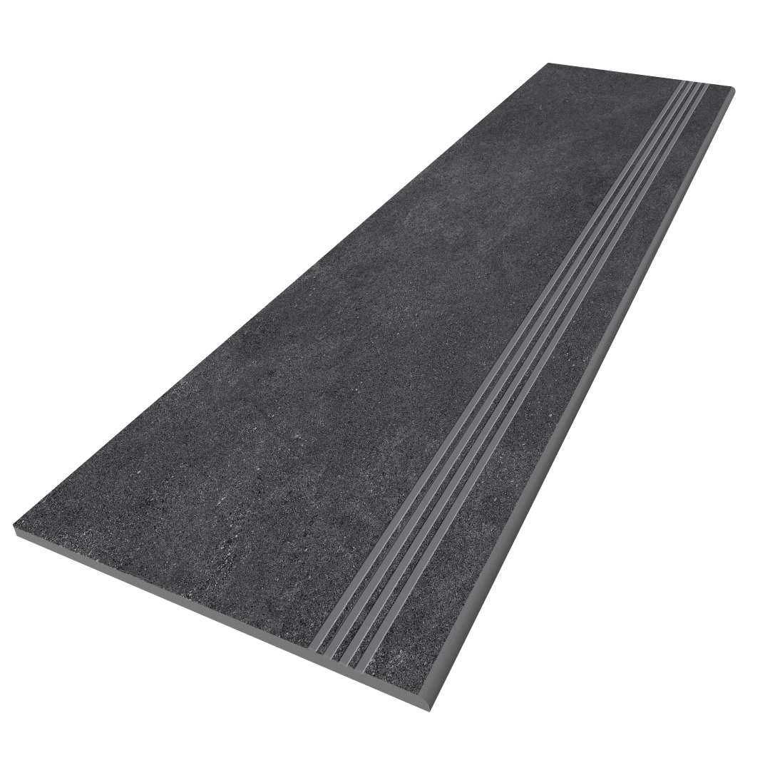 Steptrade/LN04_NS/30x120x10 Ступень Luna LN04 Black 120х30 Неполированная