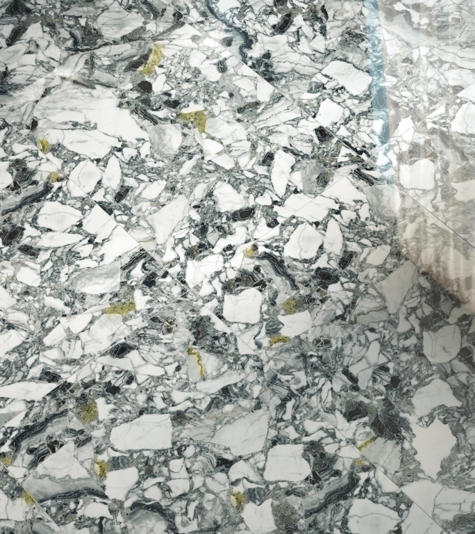 610110001184 На пол Forte dei Marmi Quark Oyster White Mosaic Lapp Rett 30x30 - фото 10