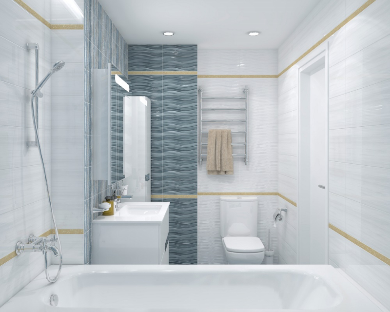 DWA11TOR626  Декор Tori Синий Полосы 7.5мм - фото 7