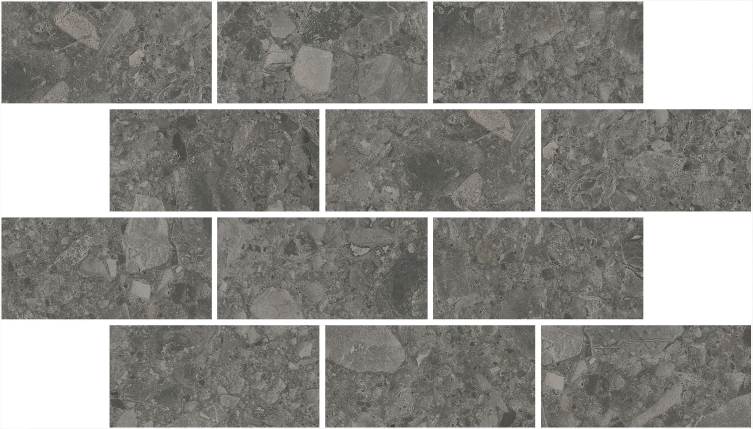 DD606220/MM Декор Чеппо ди Гре Мозаичный антрацит матовый обрезной 34.6x20x0.9