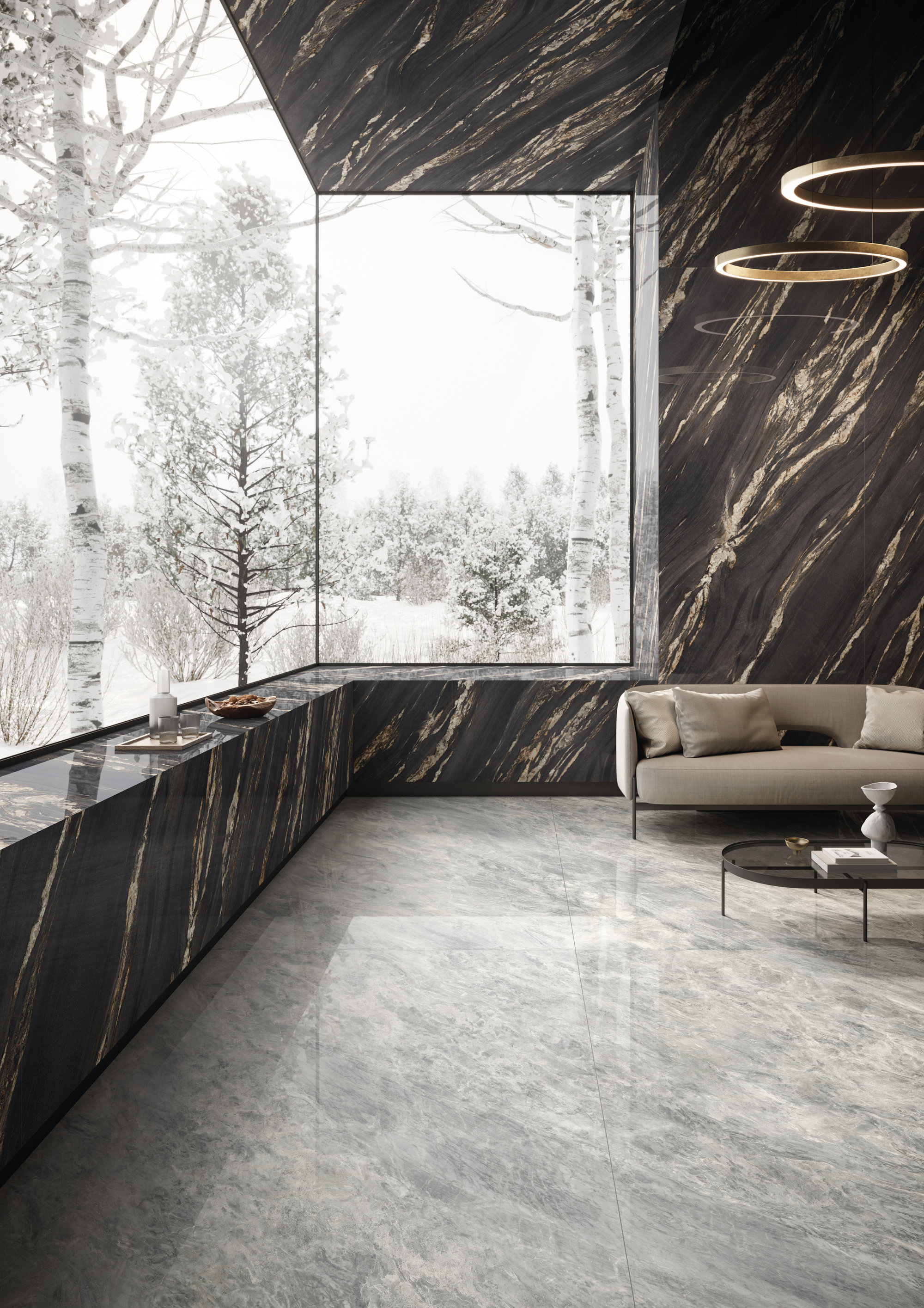 L175562MF6  На пол Marmi Maxfine Brazilian Blue Lucidato 6mm 75x150 - фото 12