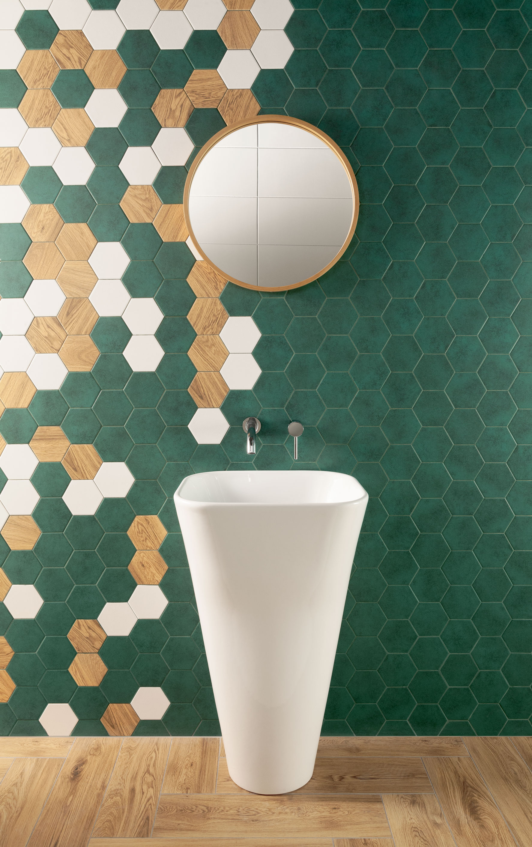 На стену Burano W- White hex 11x12.5 - фото 9