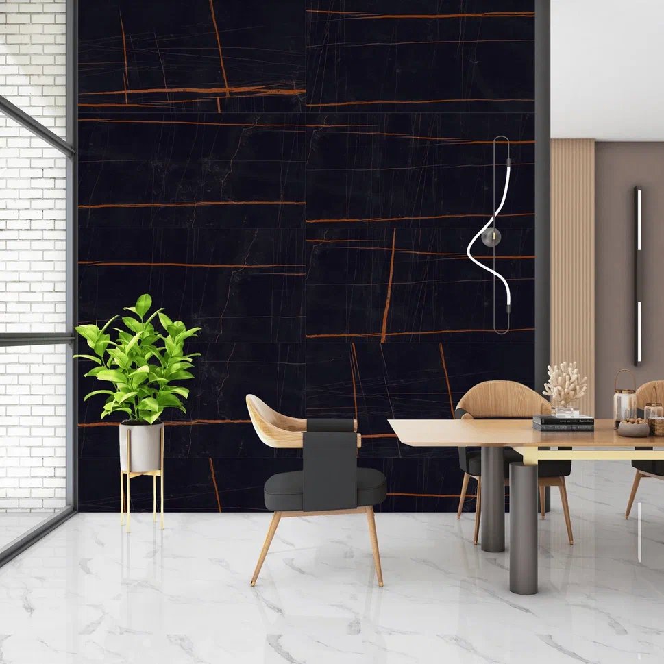 На стену High gloss Black Wonder 600x1200х8.8 - фото 3