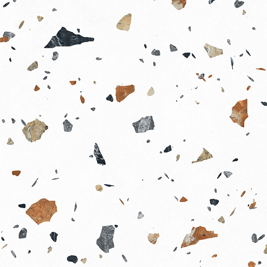 На пол Terazzo Bianco Цветной матовый карвинг 60х60 - фото 8