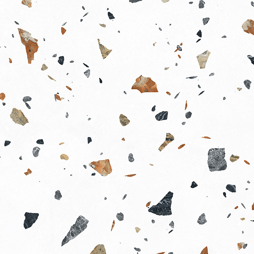 На пол Terazzo Bianco Цветной матовый карвинг 60х60 - фото 17