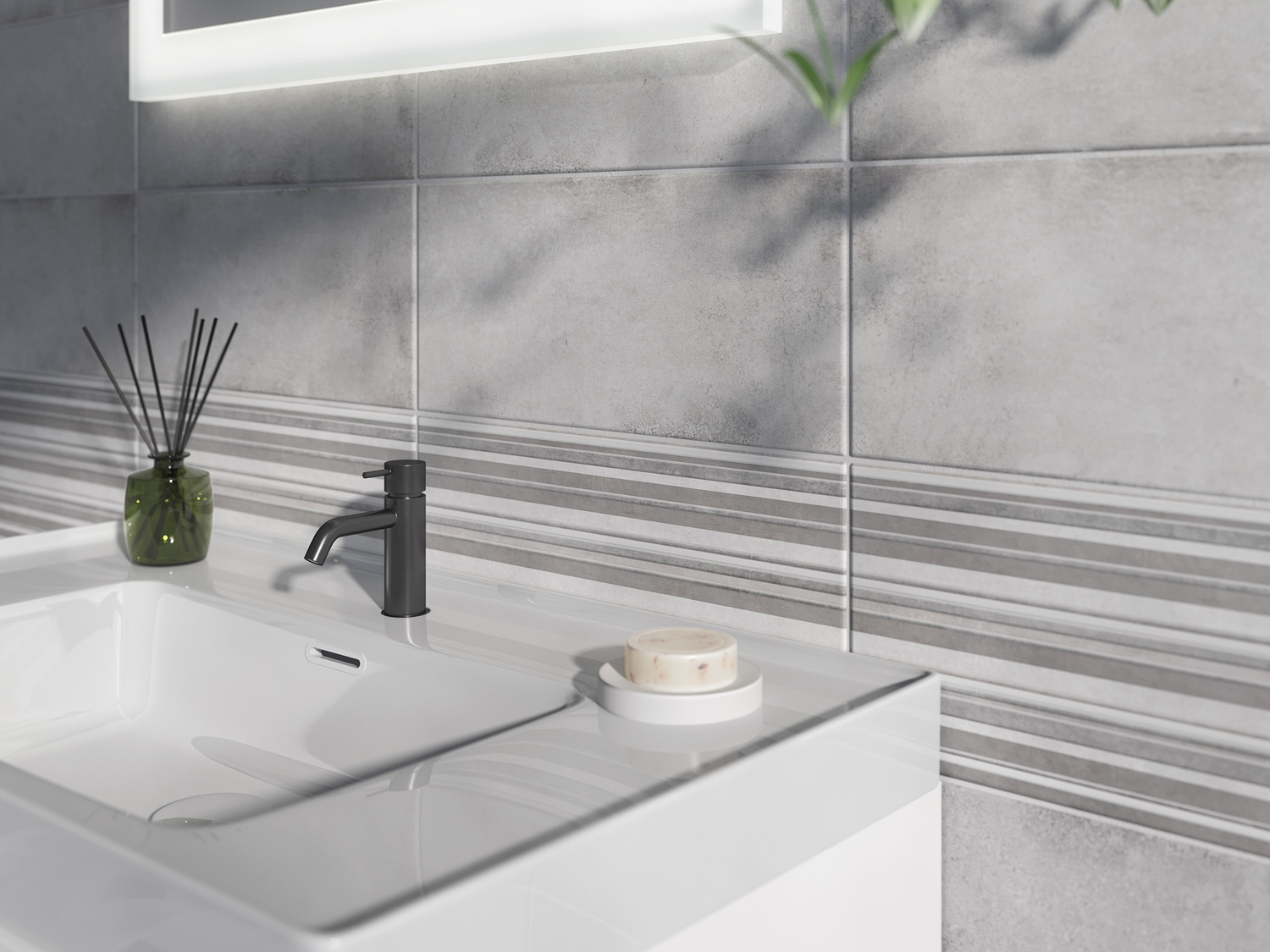 NVG401D На стену Navi Темно-серая 20x44 - фото 11