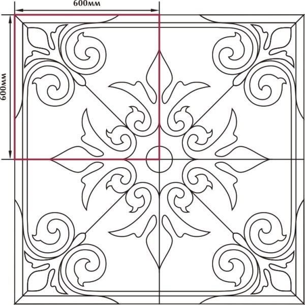 На пол Декоративные ковры Тип 6 120x120